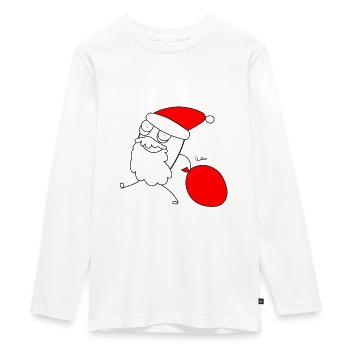 Chillions Santa Claus - T-shirt manches longues Premium Ado - blanc - Devant - AI Model Kid Female (0cm)
