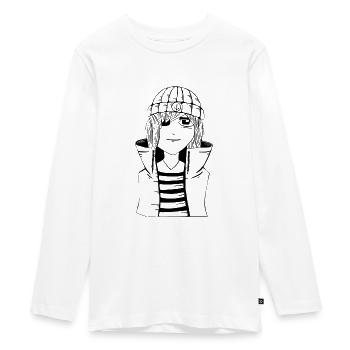 Seemann Seefahrer Matrose Schiffskapitän See - Teenager Premium Bio Langarmshirt - Weiß - Vorne - AI Model Kid Female (0cm)