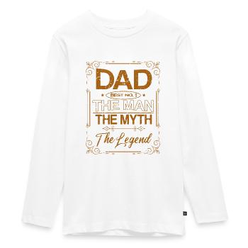 Dad Best No.1 L'homme le mythe la légende Papa Vate - T-shirt manches longues Premium Ado - blanc - Devant - AI Model Kid Female (0cm)