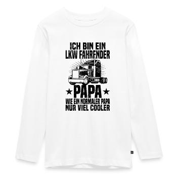 LKW Fahrer Papa Fernfahrer Kraftfahrer Geschenk - Teenager Premium Bio Langarmshirt - Weiß - Vorne - AI Model Kid Female (0cm)