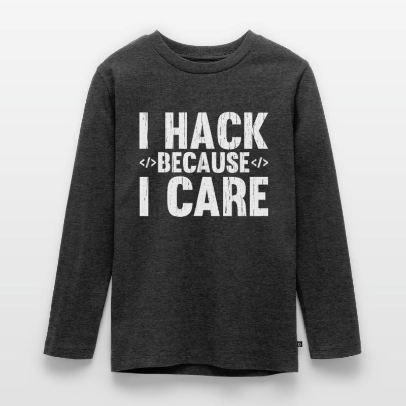 Hacker Hacking Code Computer admin saying gift Teenager Premium Organic Long Sleeve Shirt