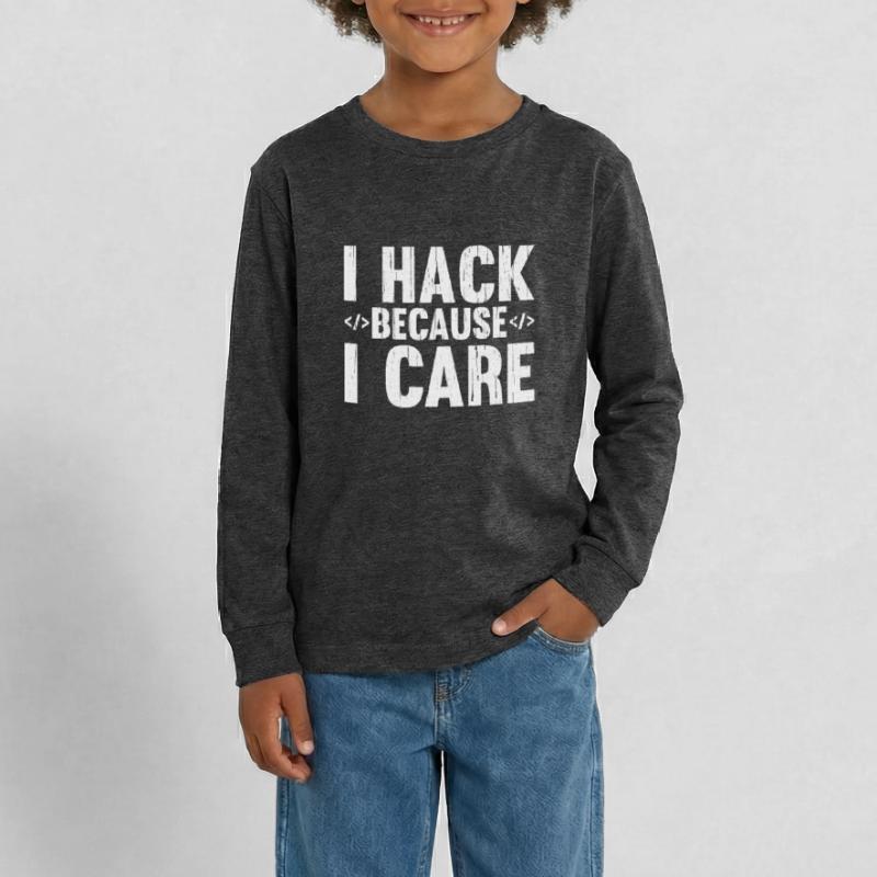 Hacker Hacking Code Computer admin saying gift Teenager Premium Organic Long Sleeve Shirt