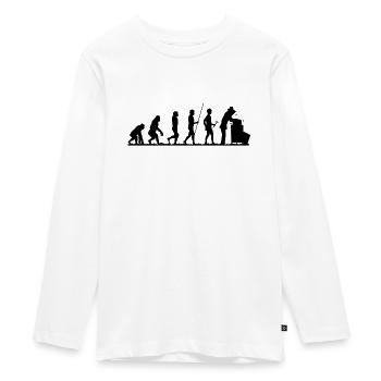 Imker Evolution Bienen Imkerei Honigbiene - Teenager Premium Bio Langarmshirt - Weiß - Vorne - AI Model Kid Female (0cm)