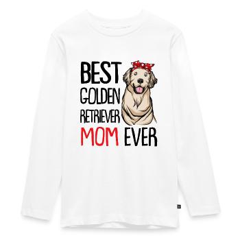 Golden Retriever - Teenager Premium Organic Long Sleeve Shirt - white - Front - AI Model Kid Female (0cm)