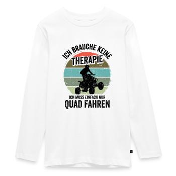 ATV Quad Geländewagen UTV Quad Bike - Teenager Premium Bio Langarmshirt - Weiß - Vorne - AI Model Kid Female (0cm)