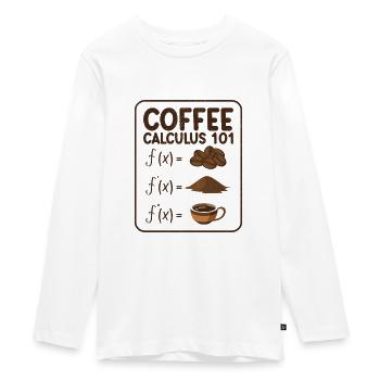 Math Calculus Coffee Mathematics Coffee Enthusiast - Teenager Premium Organic Long Sleeve Shirt - white - Front - AI Model Kid Female (0cm)
