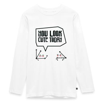 Mathematik Akuter Winkel Mathematiklehrer - Teenager Premium Bio Langarmshirt - Weiß - Vorne - AI Model Kid Female (0cm)