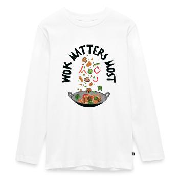 Wok Cuisine asiatique Cuisiner des plats - T-shirt manches longues Premium Ado - blanc - Devant - AI Model Kid Female (0cm)