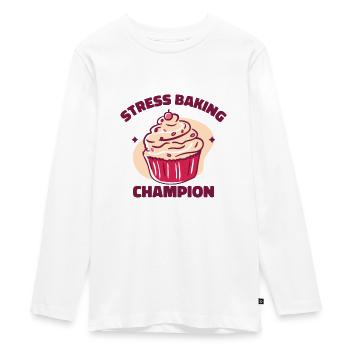 Pastry Chef Baking Champion Baked Goods Pastries - Teenager Premium Organic Long Sleeve Shirt - white - Front - AI Model Kid Female (0cm)