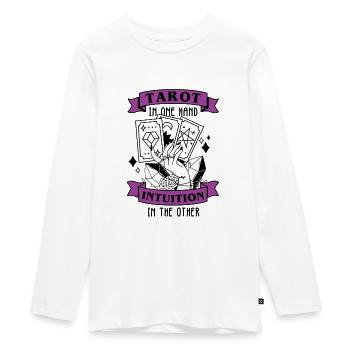 Divination Intuition Tarot Cards Fortune Telling - Teenager Premium Organic Long Sleeve Shirt - white - Front - AI Model Kid Female (0cm)