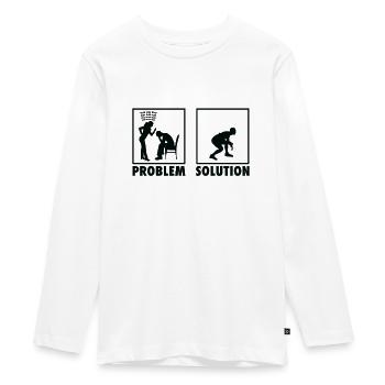 Wrestling Wrestlers Statement Problem Solution. - T-shirt manches longues Premium Ado - blanc - Devant - AI Model Kid Female (0cm)