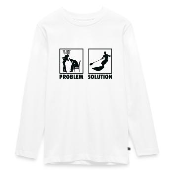 Stand Up Paddle SUP Paddling Statement Problem - Teenager Premium Organic Long Sleeve Shirt - white - Front - AI Model Kid Female (0cm)