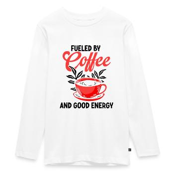 Positive Energy Coffee Energy Healer Coffee Addict - Teenager Premium Organic Long Sleeve Shirt - white - Front - AI Model Kid Female (0cm)