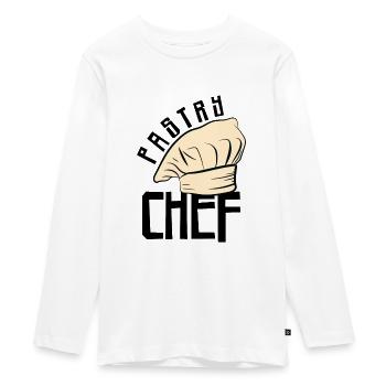 Pastry Chef Skull Baking Pastry Baked Goods - Teenager Premium Organic Long Sleeve Shirt - white - Front - AI Model Kid Female (0cm)