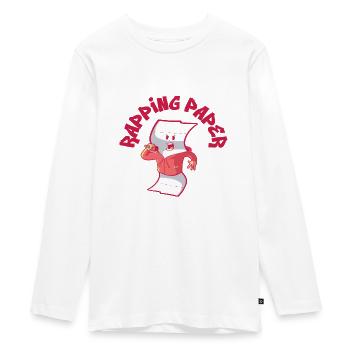 Musik Rappen Musiker Rapper Papier Lieder - Teenager Premium Bio Langarmshirt - Weiß - Vorne - AI Model Kid Female (0cm)