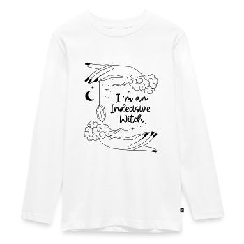 Witch Pendulum Divination Fortune Tellers - Teenager Premium Organic Long Sleeve Shirt - white - Front - AI Model Kid Female (0cm)