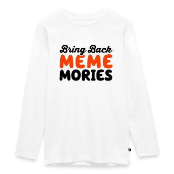 Social Media Bring Back Meme Memories - Teenager Premium Organic Long Sleeve Shirt - white - Front - AI Model Kid Female (0cm)