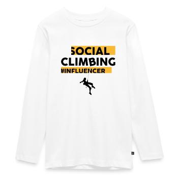Social Media Influencer Social Climbing Meme - Teenager Premium Organic Long Sleeve Shirt - white - Front - AI Model Kid Female (0cm)