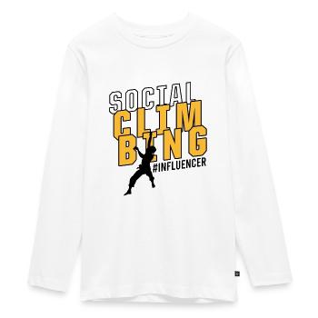 Social Media Influencer Social Climbing Meme - Teenager Premium Organic Long Sleeve Shirt - white - Front - AI Model Kid Female (0cm)