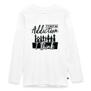Fountain Pen Writing Pen Addiction Artist - Teenager Premium Organic Long Sleeve Shirt - white - Front - AI Model Kid Female (0cm)