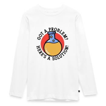 Problem Solution Scientific Solving Science - Teenager Premium Organic Long Sleeve Shirt - white - Front - AI Model Kid Female (0cm)