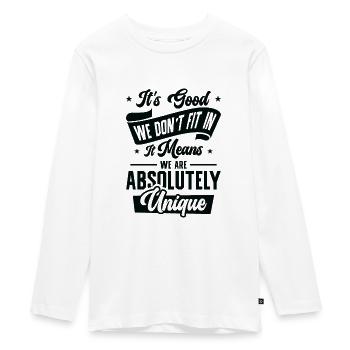 Positivität Außenseiter Dichter Poesie - Teenager Premium Bio Langarmshirt - Weiß - Vorne - AI Model Kid Female (0cm)