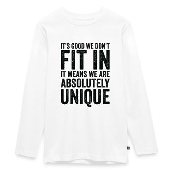 Positivität Außenseiter Dichter Poesie - Teenager Premium Bio Langarmshirt - Weiß - Vorne - AI Model Kid Female (0cm)