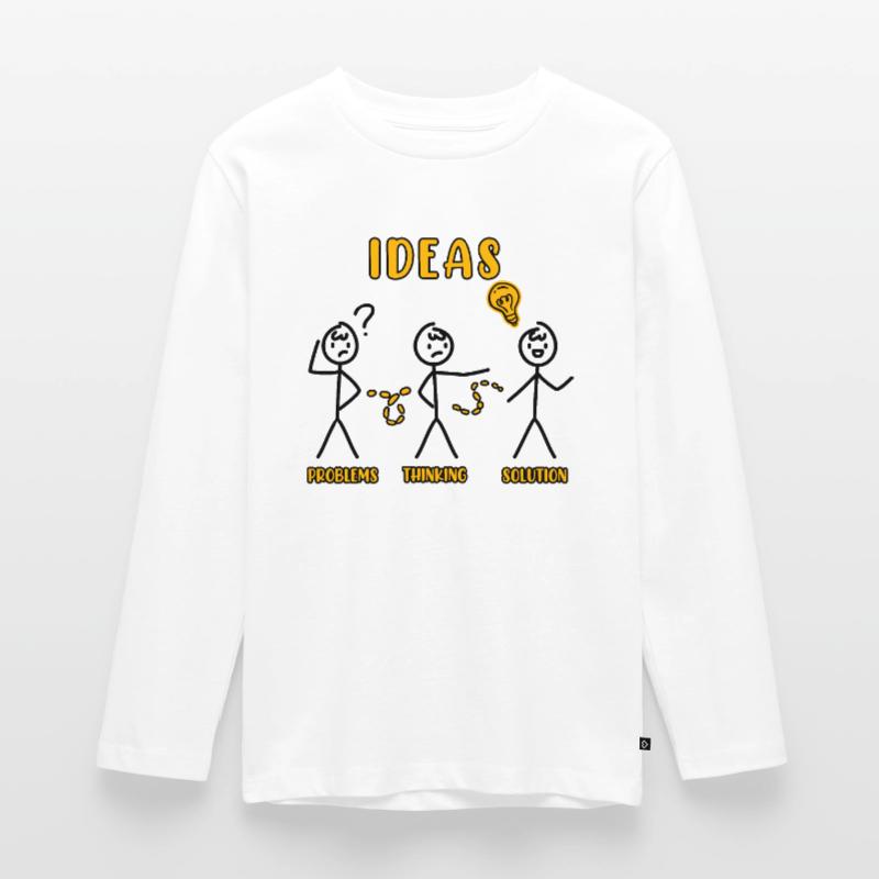 Problem Thinking Stick Figure Solution Thinker Teenager Premium Organic Long Sleeve Shirt