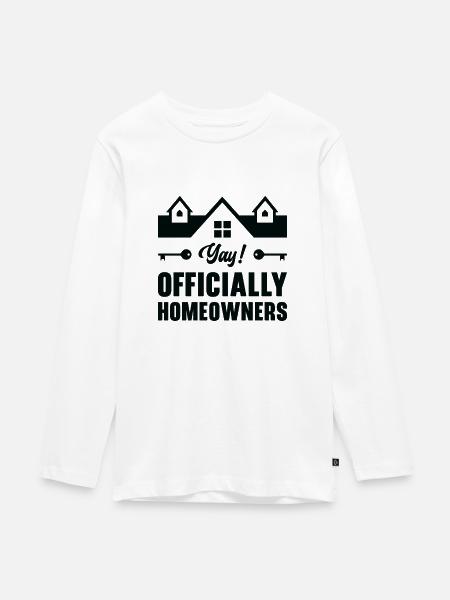 Neue Hauseigentümer Einweihung Offiziell - Teenager Premium Bio Langarmshirt - Weiß