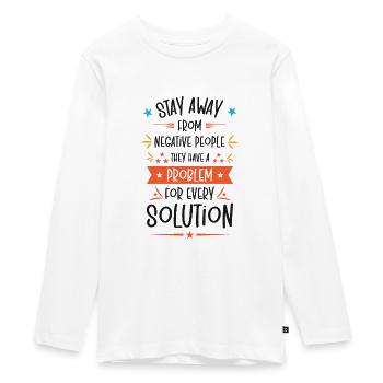 Problem Solution Critical Thinkers Positive - Teenager Premium Organic Long Sleeve Shirt - white - Front - AI Model Kid Female (0cm)