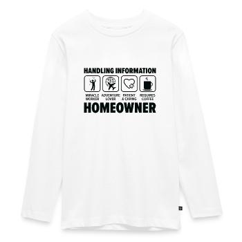 Neuer Hauseigentümer Informationen zum Umgang mit - Teenager Premium Bio Langarmshirt - Weiß - Vorne - AI Model Kid Female (0cm)