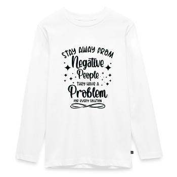 Problem Solution Critical Thinkers Positive - Teenager Premium Organic Long Sleeve Shirt - white - Front - AI Model Kid Female (0cm)