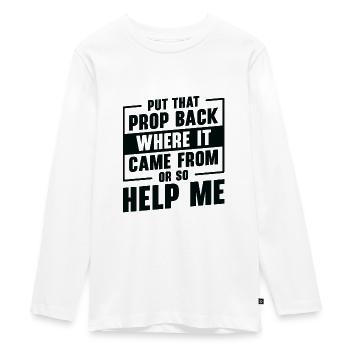 Theater Propman Drama Tech Crew Stage Prop - Teenager Premium Organic Long Sleeve Shirt - white - Front - AI Model Kid Female (0cm)