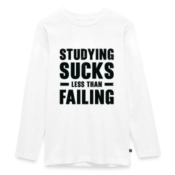 Studying Student Learning Education Lessons Study - Teenager Premium Organic Long Sleeve Shirt - white - Front - AI Model Kid Female (0cm)