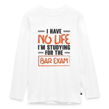 Studying Law Student Bar Exam Postgraduates Law - Teenager Premium Organic Long Sleeve Shirt - white - Front - AI Model Kid Female (0cm)