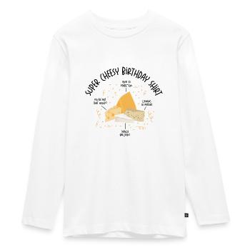 Super Cheesy Geburtstag Party Natal Day Käse - Teenager Premium Bio Langarmshirt - Weiß - Vorne - AI Model Kid Female (0cm)