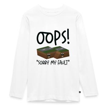 Erdbeben Verwerfung Boden schütteln Humorvolles - Teenager Premium Bio Langarmshirt - Weiß - Vorne - AI Model Kid Female (0cm)