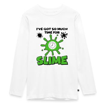 Slime Time Dripping Slime Drip Gear Slime Maker - Teenager Premium Organic Long Sleeve Shirt - white - Front - AI Model Kid Female (0cm)