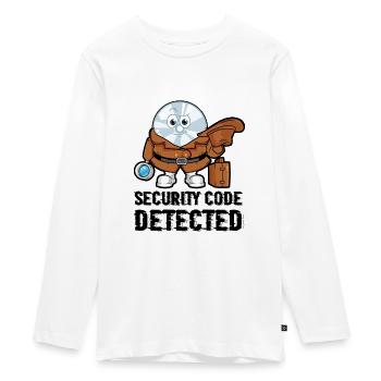 Network And Computer Security Hard Disc Detective - Teenager Premium Organic Long Sleeve Shirt - white - Front - AI Model Kid Female (0cm)