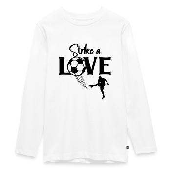 Football Life Player Love Coach Striker Sports - Teenager Premium Organic Long Sleeve Shirt - white - Front - AI Model Kid Female (0cm)