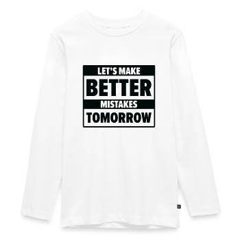 Erreurs La vie Citations Imperfection Sagesse - T-shirt manches longues Premium Ado - blanc - Devant - AI Model Kid Female (0cm)
