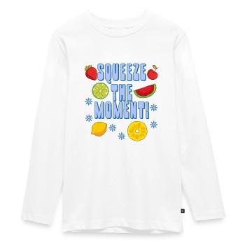 Vacances de Noël fruitées Saison hivernale saine - T-shirt manches longues Premium Ado - blanc - Devant - AI Model Kid Female (0cm)