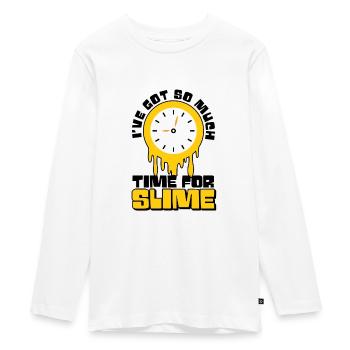 Slime Time Dripping Slime Drip Gear Slime Maker - Teenager Premium Organic Long Sleeve Shirt - white - Front - AI Model Kid Female (0cm)