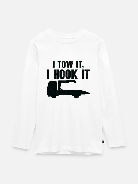 Abschleppwagenfahrer Geschickter Trucker - Teenager Premium Bio Langarmshirt - Weiß