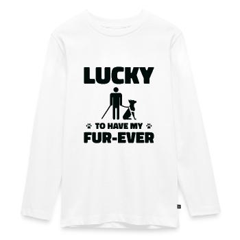 Braille Blind Blindness Awareness Visually - Teenager Premium Organic Long Sleeve Shirt - white - Front - AI Model Kid Female (0cm)