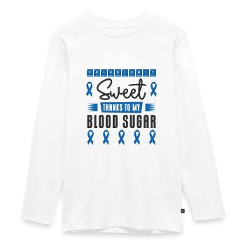 Diabetic Pancreas Diabetes Awareness - Teenager Premium Organic Long Sleeve Shirt - white - Front - AI Model Kid Female (0cm)