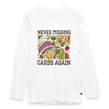Aliments cétogènes Perte de poids saine - T-shirt manches longues Premium Ado - blanc - Devant - AI Model Kid Female (0cm)