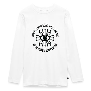 Künstliche Intelligenz Programmierung - Teenager Premium Bio Langarmshirt - Weiß - Vorne - AI Model Kid Female (0cm)