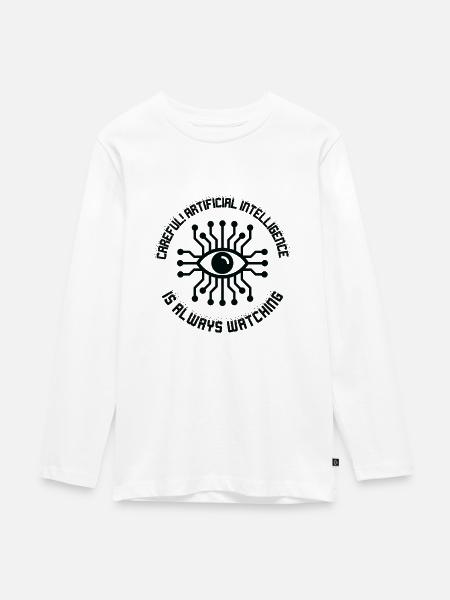 Künstliche Intelligenz Programmierung - Teenager Premium Bio Langarmshirt - Weiß