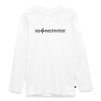 Administrator Admin Heartbeat - Teenager Premium Bio Langarmshirt - Weiß - Vorne - AI Model Kid Female (0cm)